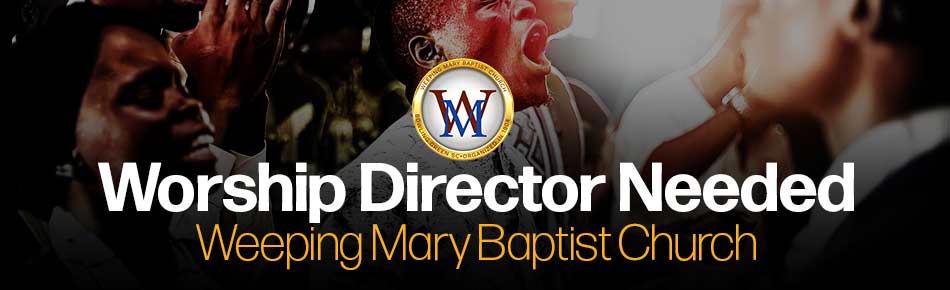 group of people in worship to advertise Worship Director position